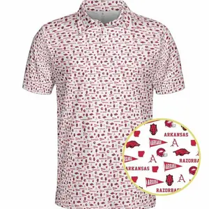 Vintage Arkansas Gameday Golf Polo Shirt Gift for Men Print Lightweight Football