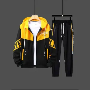 Men's Warm Fleece Hoodie and Joggers Set - Winter Sports Outfit with Matching Jacket and Pants, Elastic Waistband and Pockets, Machine-Washable Cold-Weather Activewear Sweat Suit Workout Running Clothes