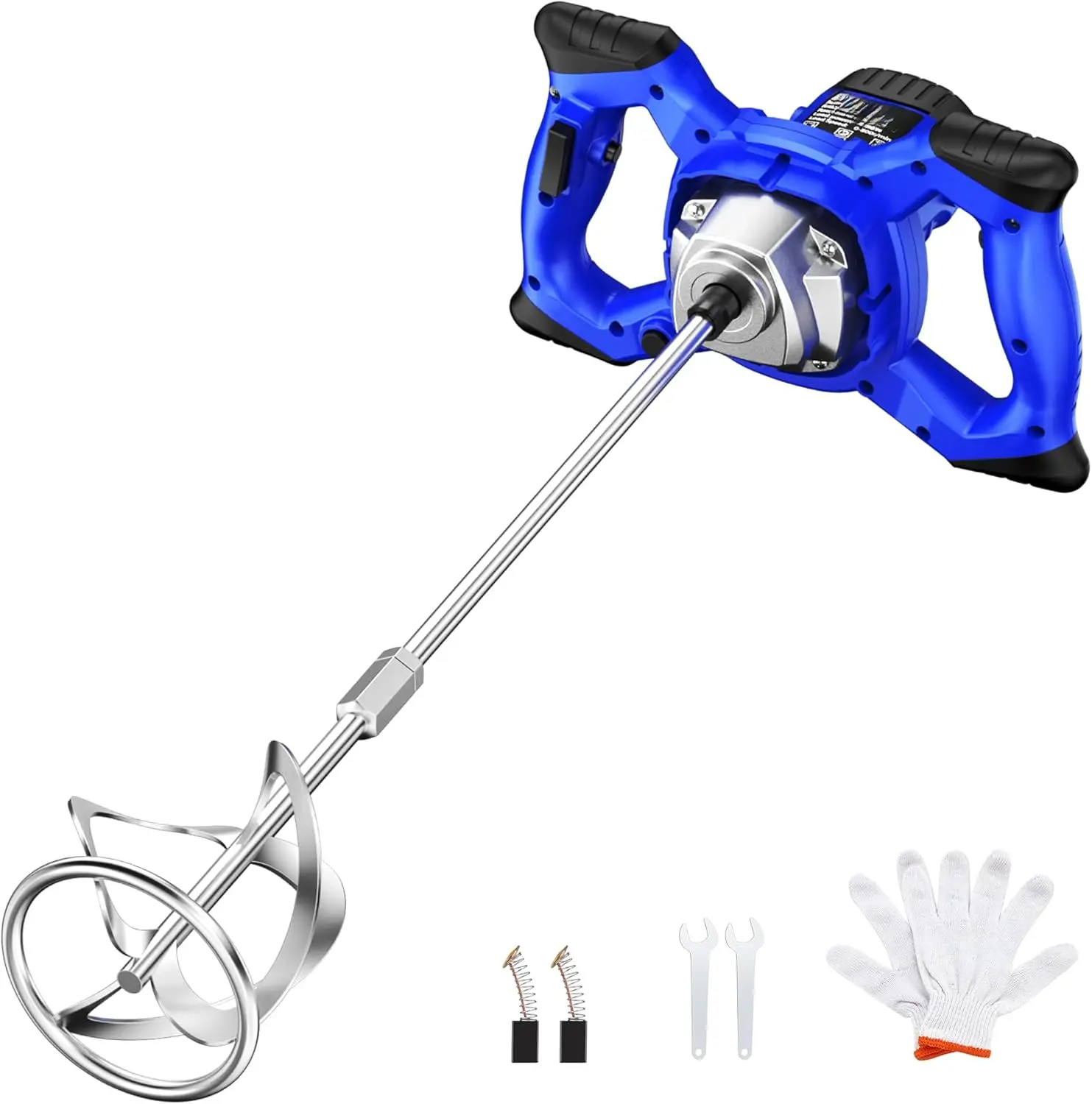 2300W Handheld Electric Cement Mixer Tool, 6 Variable Speeds Portable Mixer with 2300w Power, 110V for Cement Mixing, Mortar Paint