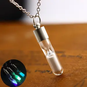 Elegant Glow in the Dark Timeless Glass Design Pendant Necklace