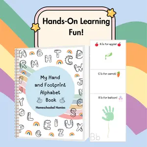 School & Educational Supplies - Handprint Alphabet Book with Unique Design and Easy-to-Use Format early education
