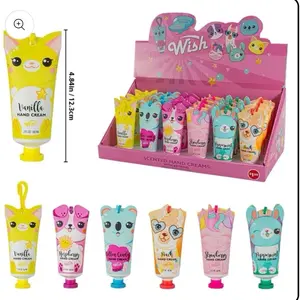 Wish 6 Keychains with Hand Creams - Vanilla, Mango, Lemon, Peach, Strawberry, and Pippin . 6 Different Styles