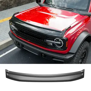 [Fits 21-26 Bronco] Hood Deflector Compatible with 2021-2026 Ford Bronco 2/4 Door Hood Protector ABS Glossy Black Shield Replacement for 2021-2026 Ford Bronco Accessories