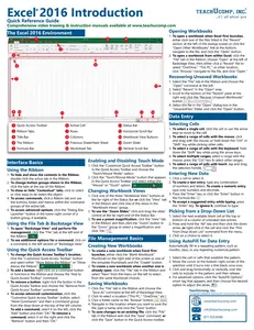 Excel 2016 Introductory Quick Reference Guide