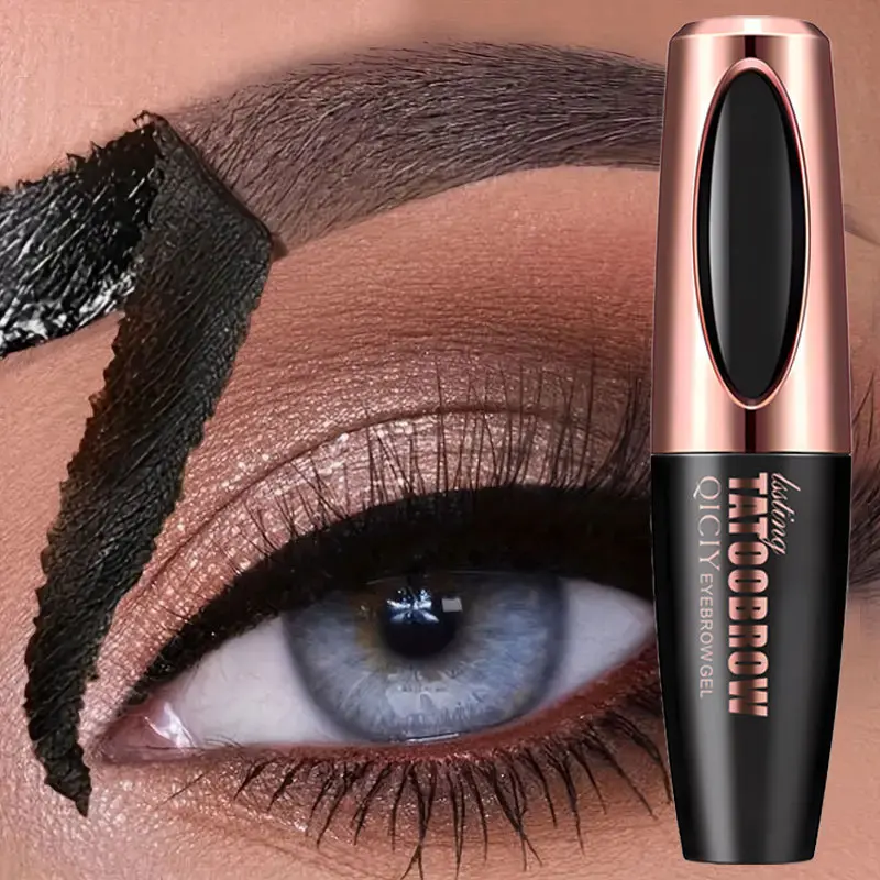 Peel Off Tattoo Eyebrow Gel |  Waterproof Smudge Resistant DIY Brow Tint，Must-have beauty item for busy girls"，Easy Apply Natural Eyebrow Dye Comfort Non-irritating Cosmetic
