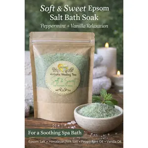 easter Soft & Sweet Peppermint Vanilla Bath Salts – Epsom Salt Bath Soak | Relaxing Spa Bath | Patchies Holistic Healing