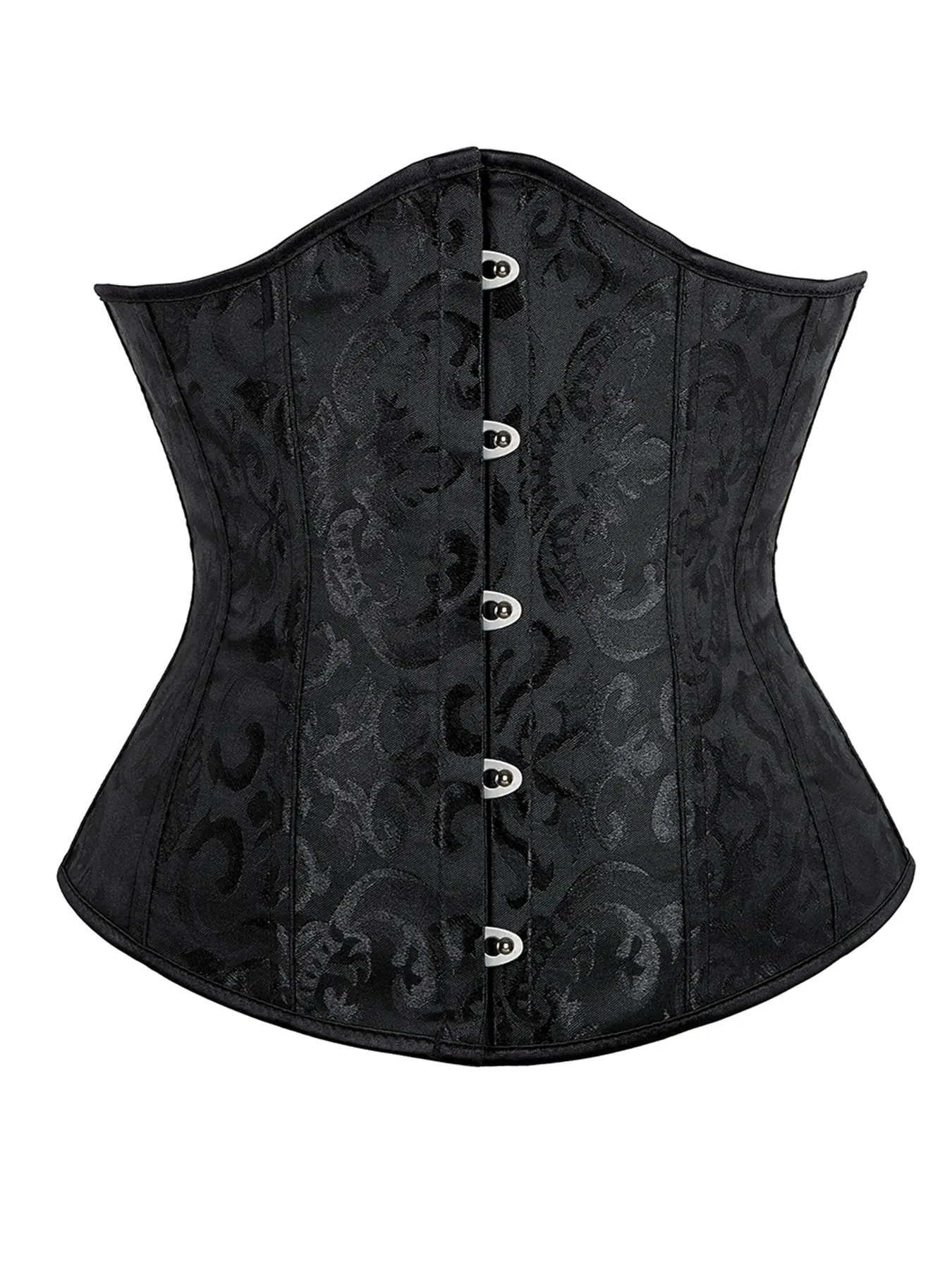 Women's Jacquard Fabric Lace Up Grommet Eyelet Body Shaping Corset Cincher Waist Trainer, Retro Fashionable Buckle Front Underbust Waist Trainer for Essential Daily Wear, Tummy Control Shaper for Women, Corset Style Shapewear Underwear Womenswear Garment