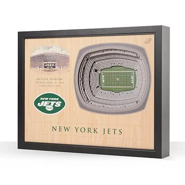 Football Fan Shop Officially Licensed NFL New York Jets 25-layer StadiumView 3D Wall Art