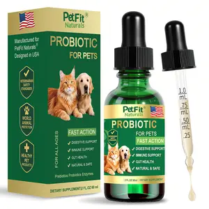 #SumerVibes PetFit Naturals Pet Probiotic Liquid Drops 60ml Promotes Healthy Digestion USA Formula for Dogs Fast Action Digestive Support
