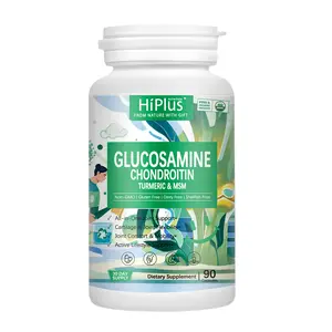 HiPlus Glucosamine Chondroitin MSM and Turmeric Supplement -Joint Support Supplementfor Women & Men with Boswellia & Glucosamine Sulfate 1500 mg. Used for Cartilage & Joint Health & Flexibility