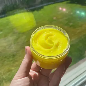 Dole Whip Jelly Slime - Bright Yellow Pineapple Scented Textured Slime for Summer Fun & Delightful Sensory Experience