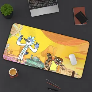 [5 Samples] Sunset Chill Desk Mat, Regular Show Mouse Pad undefined, Rigby Funny XXL Mouse Pad Desk Mat