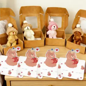 Handmade Little Pocket Bear Set,Anxiety Relief Plush Bear Hug,Halloween Thanksgiving Christmas New Year Birthday Gifts for Women Men Dad Mom Girl Boy Daughter Son