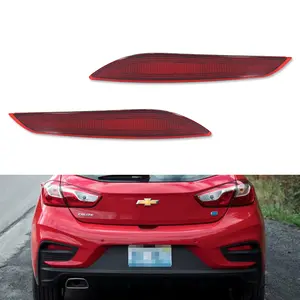 2PCS Red Lens Rear Bumper Bar Reflector lamps Light Kit For 2016 2017 2018 2019 Chevrolet Cruze,Replace OEM 84037297, 84037296