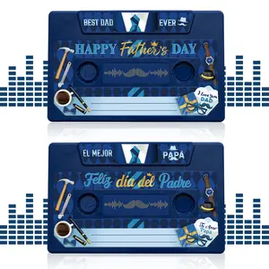 Father's Day Party Favors: Voice-Recording Greeting Card (300 Seconds) – Class of 2026 Custom Voice Guestbook for Congratulations, Funny, Happy Anniversary Gift summervibes