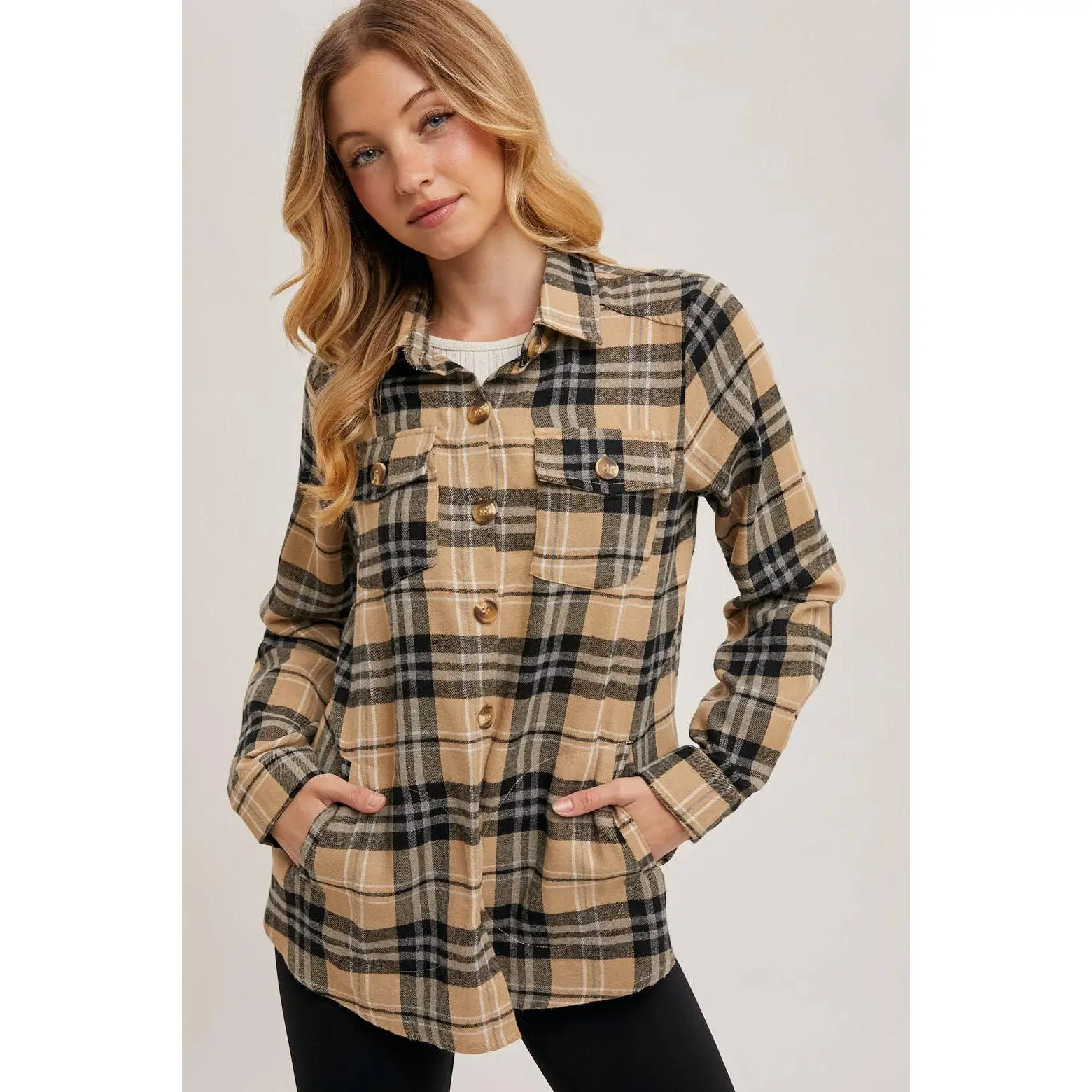 FLANNEL PLAID SHACKET