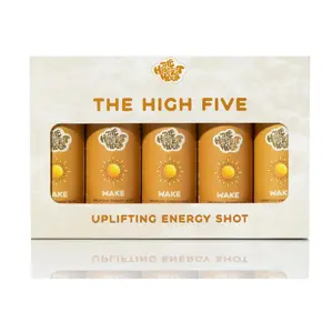 WAKE - 5 Pack - 100mg Caffeine Wellness Vitamins Supplement Health Shots with Uplifting Terpene Blend for Focus & Jitter-Free Supplements Drink