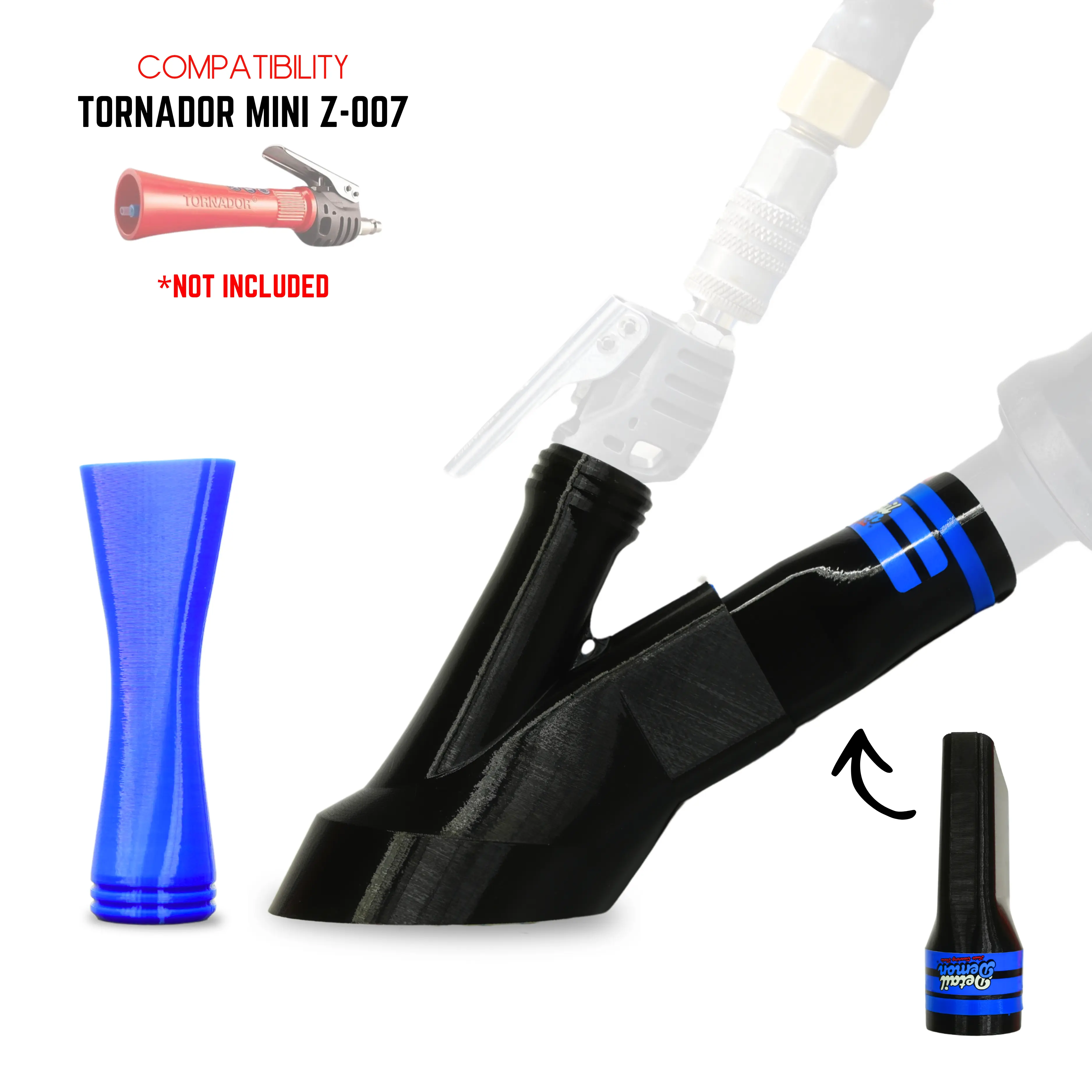 Multi Pack - Crevice Air+Vac Oval Attachment & Air Pulse Crevice Tool Compatible with Tornador Mini