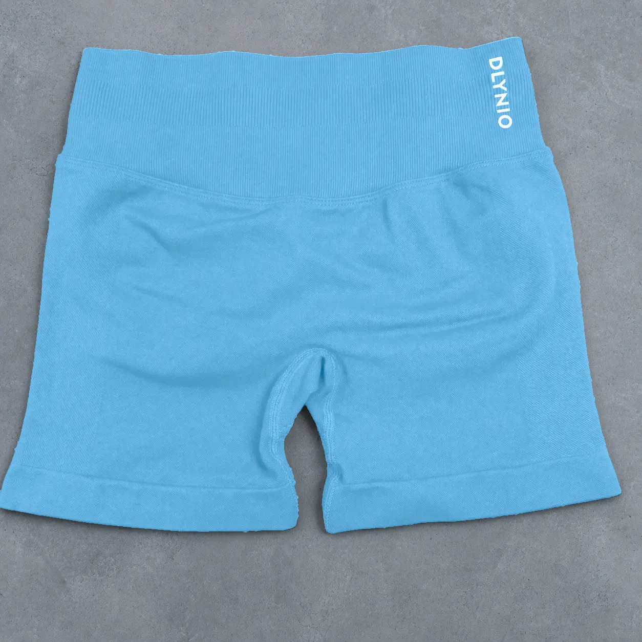 DLYNIO Women's Seamless Impact Gym Shorts - 4.5" Inseam, Ribbed Waist, Glute Contour Sculpting, Nylon Blend, for Workouts, Universal Glute Lift Activewear