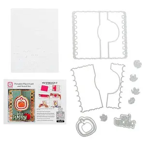 Crafts & Sewing Stamps of Life Pumpkin Flip-It Interactive A2 Card and Stencil Set