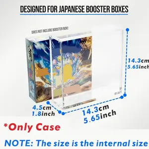 Acrylic Stackable Display Box for Elite Trainer Etb, Magnetic Dustproof with Cover, Ideal for Trading Cards & Collectibles, Trade Card Box, Trading Card Storage