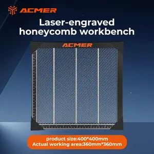 ACMER Laser Engraver Honeycomb Bed - Diode Engraving & Rapid Cutting Tool For Multiple Sizes, Steel Panel Platform Compatible With 95% Of CO2 Laser Engravers 400x400mm