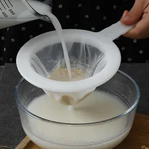 2pcs Kitchen Ultra-Fine Nylon Mesh Strainer, 1/2 Count Plastic Filter Spoon For Soy Milk Coffee Milk Yogurt Juice, 2025 Kitchen Gadgets