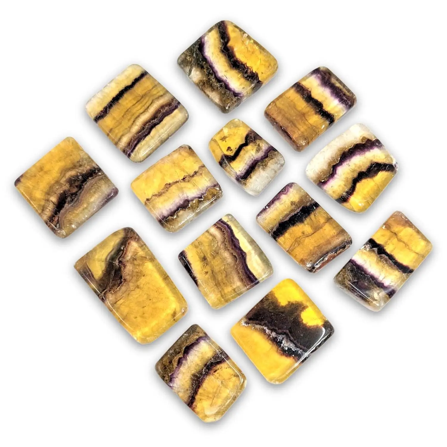 Yellow Fluorite Grade A Crystal Slice