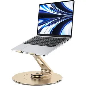 Ultra- Swivel Laptop Stand for Desk - Height Adjustable, 300% Larger Base, Anti-Loosening Structure, Suitable for 10-17.3 Inch Devices