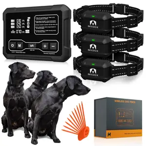 INVIROX RADAR WIRELESS FENCE FOR 3 DOGS - Advanced Radar Technology, Real-Time GPS Monitoring, Waterproof & Rechargeable Collars, No Wires, No Digging Setup