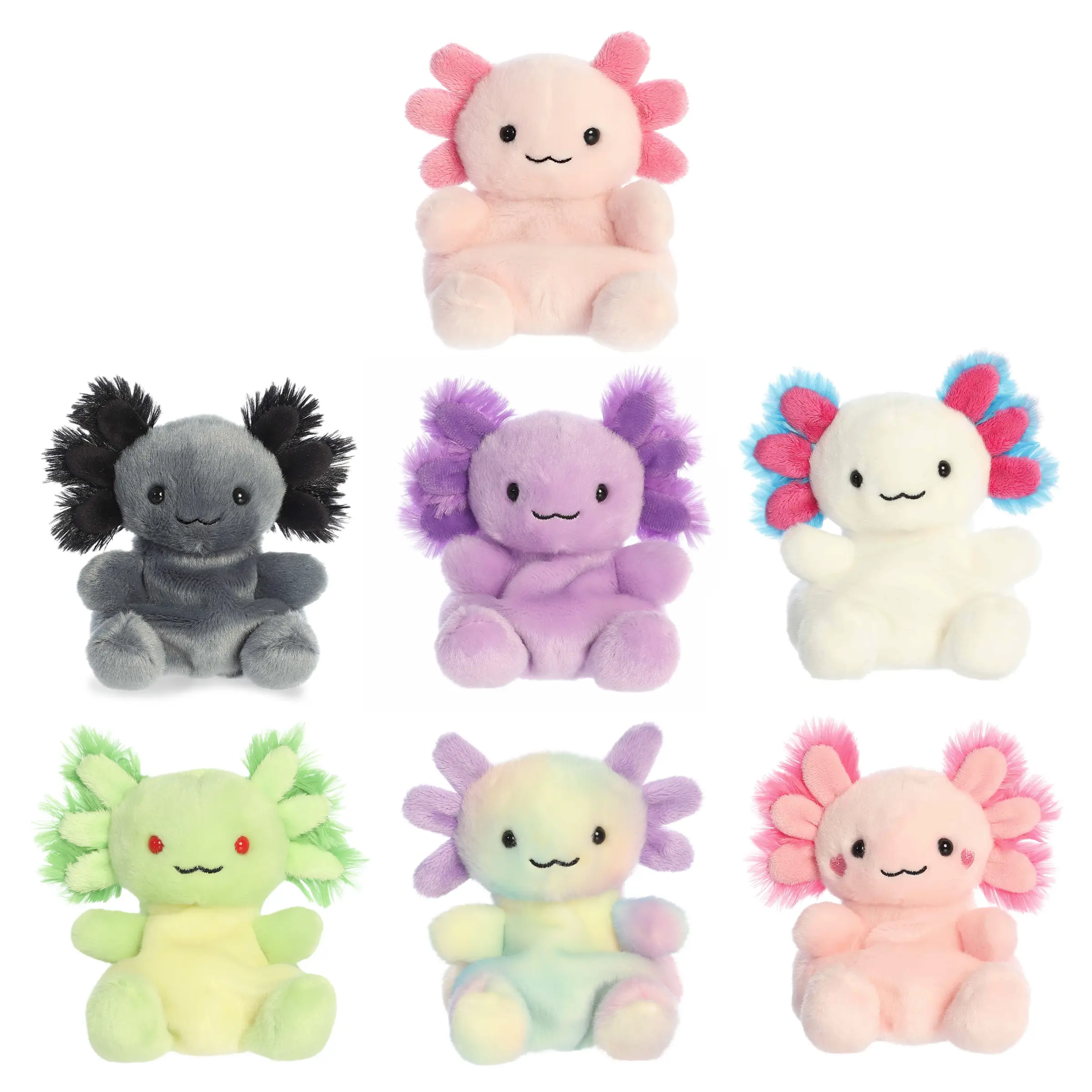 Palm Pals Adorable Axolotl Family Soft Plush Collectable Stuffed Animal