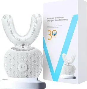 Ultrasonic Toothbrush, Sparkle Sonic Glow Brush, 360 Brite Toothbrush Adult U Shaped Ultrasonic Tooth Cleaner Teeth Whitening Light Electric Automatic Hands Free