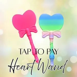 Tap to Pay Magic Heart Wand - Magic Wand Card Holder for Tap to Pay | 3D Printed Credit Card Wand | Fun Contactless Payment Accessory