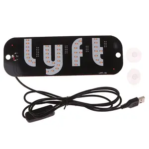 Light up Sign intended for [ Lyft ] drivers (Pink)