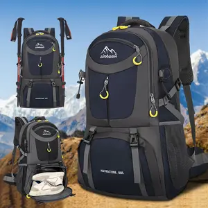 Outdoor backpack, large-capacity sports bag, dedicated backpack for outdoor rock climbing and hiking, large-capacity waterproof travel backpack, all-gender outdoor camping backpack, Black Friday
