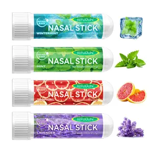 Nasal Stick (4 Pack)- Vapor Flow Technology, BetterBreathing,Natural Focus, Premium Essential Oils & MentholInhaler for Skincare & Comfort Healthcare Remedies Aid Green