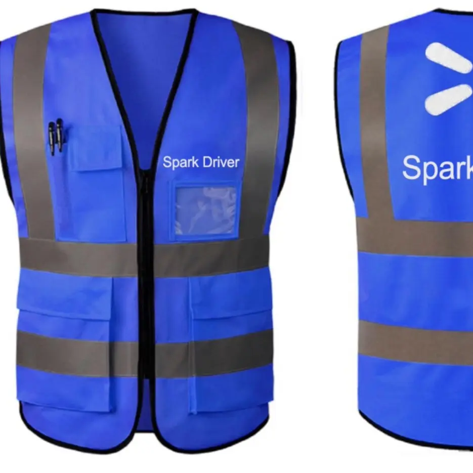 High Visibility Delivery Driver Reflective Safety Vest, One Size Fits Most Spark Delivery Driver Vest High Visibility Delivery Driver Reflective Safety Vest, One Size Fits Most Spark Delivery Driver Vest