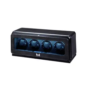 Volta Black Oak Watch Winder - Premium Four Watch Winder for Automatic Timepieces