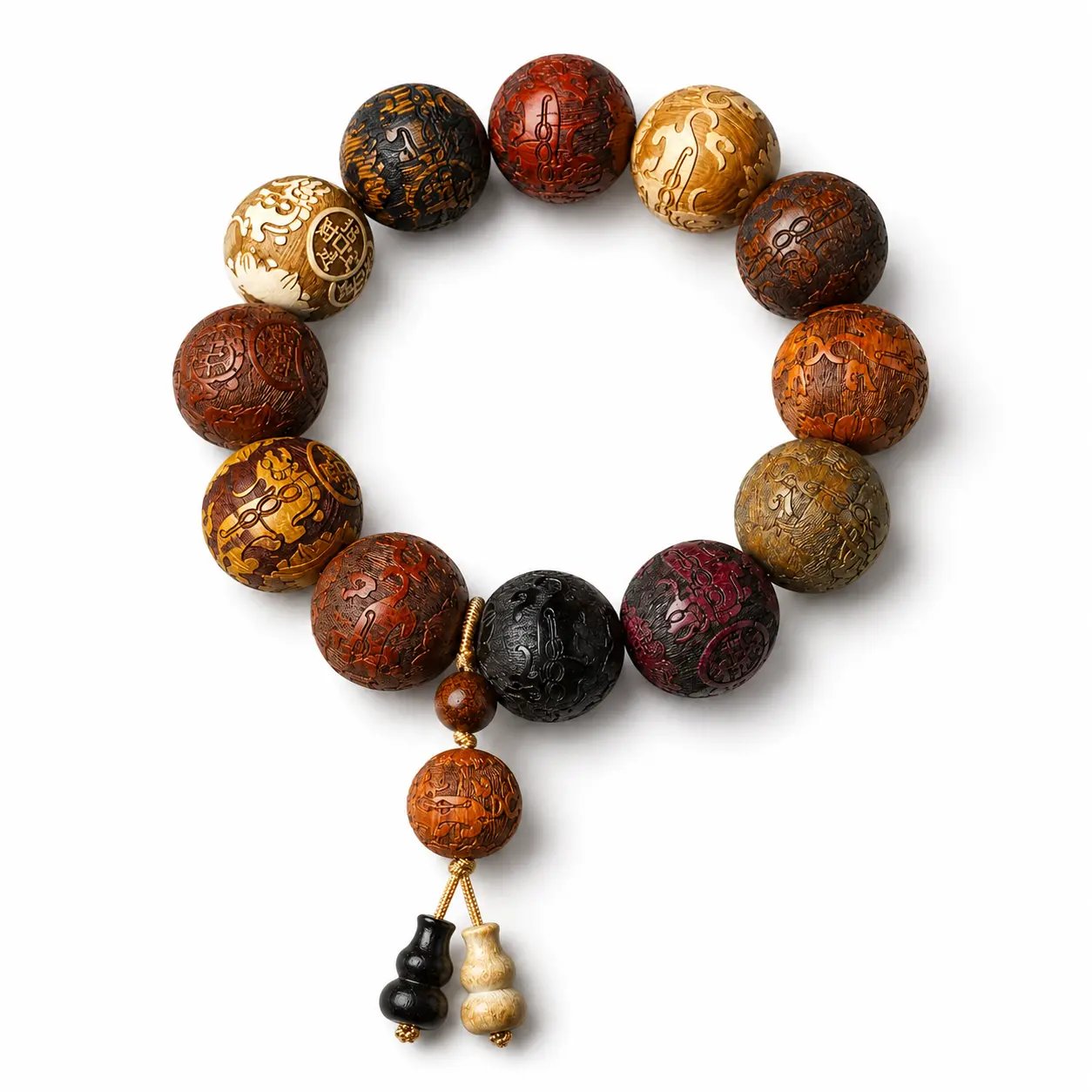 Thai Wooden Monk-Blessed Meditation Bracelet – 20 mm Beads