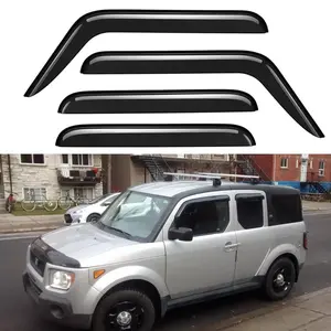 Window Visor for 2003 - 2011 Honda Element WeatherShield/Rain Visor, Curved Fit, External Mount