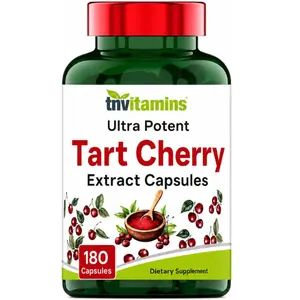 Tart Cherry Capsules 400 mg of 30:1 Extract Per Serving - 180 Count | Ultra-Potent Tart Cherry Extract Capsules | Joint, Sleep, & Recovery Support* | High in Antioxidants | Non-GMO | Made in the USA!