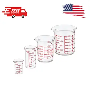 4-Piece Glass Measuring Cup Set