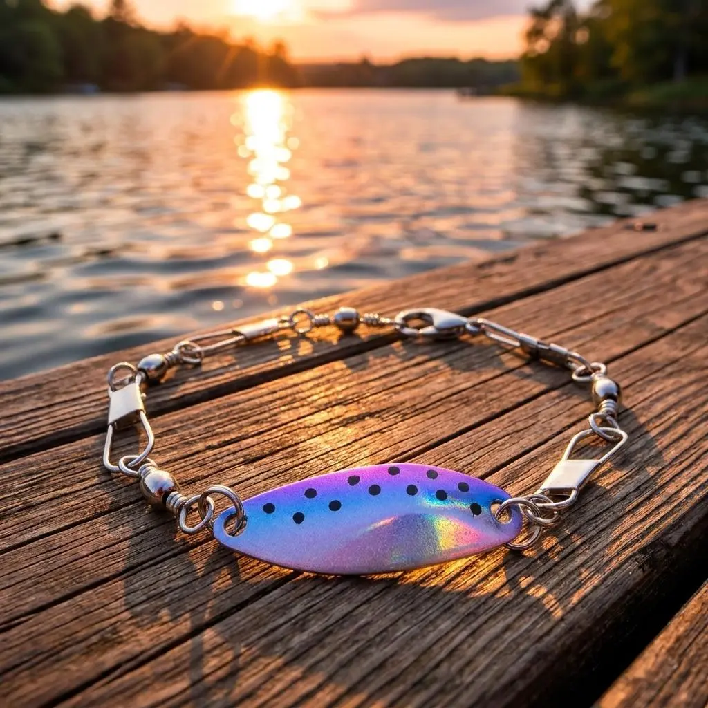 2026 New Handmade Fishing Gear Bracelet-Anklet, Custom Fishhook Swivel Design, Unisex Fashion Costume Jewelry Accessory