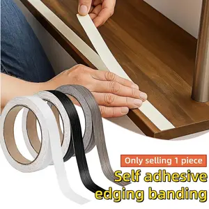 10 Meters/393.7 Inches Self-adhesive Edges Banding, Flexible Self-adhesive PVC Decorative Strip, Wood Grain Texture Design, Suitable for Interior, Cabinet Edges, Furniture, and Photo Frames, Adhesive Invisible - Hidden Edges, Seams, and Gaps