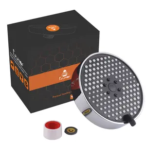 High Pressure Shower Head 4 Inch – Rainfall Fixed Shower Head with 3 Spray Settings, 360° Adjustable, Easy Clean Anti-Clog Nozzles, 1.8 GPM High Flow for Bathroom, Outdoor & Rental