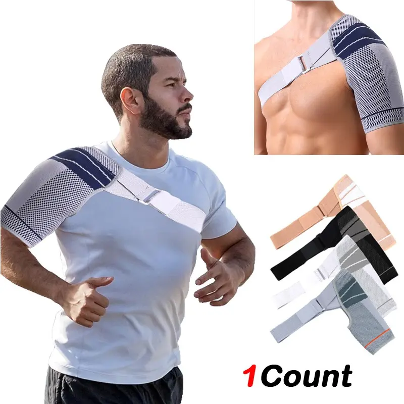 Unisex Shoulder Support Bracelet, Adjustable Compression Sleeve for Left/right Shoulders, Stabilizer for Men/women, Shoulder Protector, Shoulder Band, 1 Piece