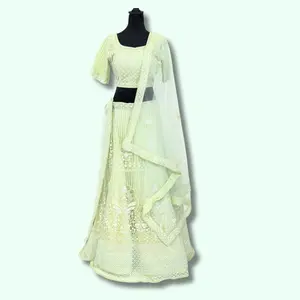 Full Designer Mint Green Lehenga