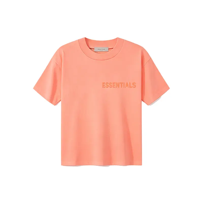Fear of God Essentials FW22 Men's Classic Oversized Boxy Streetwear T-Shirt Coral