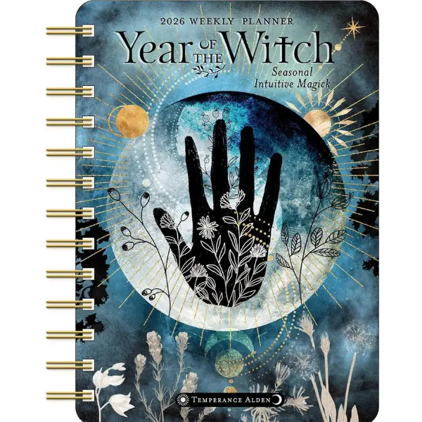 2026 Year of the Witch Notebook Planner - Temperance Alden English Weekly Calendar with Daily Devotional, Seasonal Intuitive Magic, Easy Weekly Planning for Witches, Magicians to Enhance Practices
