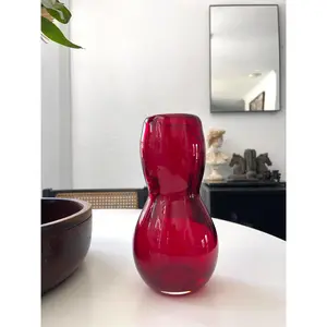 Vintage Handblown Red Vase
